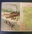 Arbuckles Coffee Victorian Trade Card   87 Arkansas Ar Map 1889 State Series