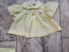 Yellow Infant Baby Dress W bloomers Floral   Lace Sz 0-3 Months Vintage 1980s