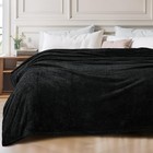 90x104 Inches Black Fleece King Blanket For Bed Soft And Cozy For All Seasons