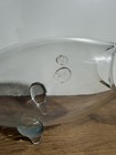 Clear Blenko  Open Mouth Fish Vase Hand Blown 971m 16    Long