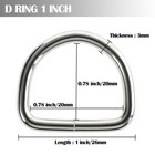Ewparts D Ring 1 Inch Welded Heavy Duty Metal D 1 50mm  1 In  D
