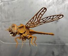 Hand-crafted Metal Dragonfly Sculpture-rustic Patina- One Of A Kind Art Piece