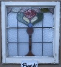 Abstract Old English Leaded Stained Glass Window 19 5  X 21 25 