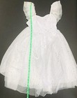 Art Stone Girl s  Child White Sequin Dance Dress Size Lc Large 5273 Mid-length