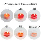 12 Orange Unscented Natural Soy Tealight Candles In Clear Cup 12