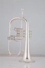 Bb Flugelhorn Silver Plated Yellow Brass Bell Musical Instrument With Case