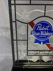 Pabst Blue Ribbon Beer Lighted  Sign   Digital Clock 9 1 2 X12 1 2    Beer Ale Nos
