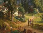 European Village Scenery Oil Painting Wall Art Giclee Printed On Canvas P2270