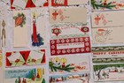 18 Vintage Christmas Gift Tags Ornaments Candles Santa