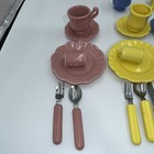 Ceramic Tea Set Frenzy Toys Fiesta Style Set Childs Doll 36 Pieces