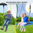 600lb Heavy Duty Swing Set With 3 Swings   Metal Frame Kids Adults Backyard Play