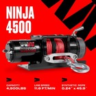 Warrior Winches Ninja 4 500lb 12v Electric Atv Utv Trailer Winch  Synthetic Rope
