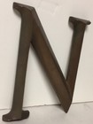 Vtg Or Antique Letter N - Building Marquee Sign Beautiful Cast Bronze Brass