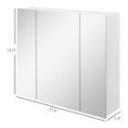 Bathroom Mirror Cabinet Wall Mount Storage Organizer W  Door  Shelves  White