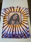 Vintage 90s Bob Marley Jamaica Tie Dye Graphic Shirt Size Xl Reggae Music Rare