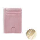 For Men Leather Wallet Rfid Blocking Slim Flat Wallet Card Case Id Card Holder