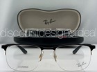 Ray-ban Square Liteforce Eyeglasses Black Gold Frame Clear Demo Lens Rb6513 2890
