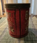 1890 s Red Bouquet Roasted Coffee Tin W lid  1 Lb  O v  Tracy   Co  Syracuse  Ny