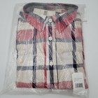 Jachs New York Men s Size Small Flannel Shirt Plaid Red Long Sleeve Button Down
