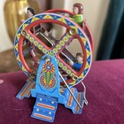 Schylling Ferris Wheel Plane Carousel Lot Tin Toys Ornaments Euc Vintage