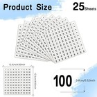 Number Stickers 1-100  2500 Consecutive Vinyl Stickers Self-adhesive Small Round