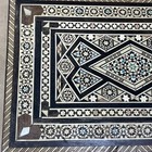 Hinged Wooden Box With Mother Of Pearl Inlay Marquetry Jewelry Trinket 10   x6 75   