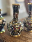3 Fine Chinese Vintage Cloisonne Enamelled Vases 20th Century