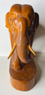 Vintage Large And Heavy Hand Carved Wooden Elephant Statue Solid Wood 10 