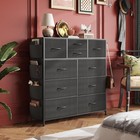 Wlive Dresser For Bedroom With 10 Drawers  Fabric Chest Of Black 