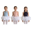 Kids Girls Dance Leotard Cutout Back Ballet Tutu Performance Dress Party Stage