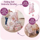Badger Basket Folding Doll Umbrella Stroller With Basket - Pink white