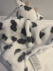 Carters Cow Plush Baby Security Blanket Gray White Spotted Lovey 13 x13 