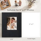 5x7 Photo Album  Slip In Fabric Cover Scrapbook With Front 52 Pockets Black