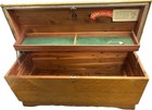 Lane Cedar Wood Chest Trunk Brown Felt-lined Tray Hinged 46x18x22