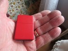 Pre-owned Zippo Red Matte over Brass Cigarette Lighter H 21
