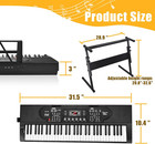 61 Key Keyboard Piano W  Stand Mic Portable Electric Kit Beginner