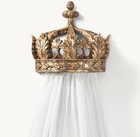 Restoration Hardware Baby   Child Gilt Demilune Canopy Crown  Local Pickup 