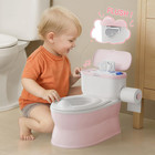 2-in-1 Toddler Potty Training Toilet Seat W  Sounds Storage   Soft Cushion