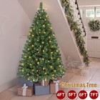 Christmas Tree 4 5 6 7ft With Led Lights Xmas Home Holiday Pre Lit   Unlit Decor