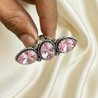 Handmade 925 Sterling Silver Ring With Pink Kunzite Gemstone All Size