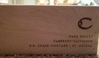 Napa Valley Cabernet Sauvignon Wooden Wine Box G  B  Crane St  Helena