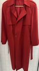 Vintage Northwest Airlines Disney Imagemaker 8r  Red Lined Trench Coat Euc