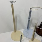 Assorted Vintage Lot Of 9 Doll Stands For Various Sizes Metal Wood Small Large