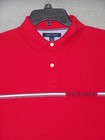 Tommy Hilfiger Polo Shirt Adult Medium Red Graphic Logo Golf Short Sleeve Mens