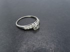 Vintage 10  Iridium Platinum   0 5ct Diamond Ring  Signed  Size 9  3 4g