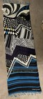 Cirque Du Soleil Scarf Souvenir Wrap Nwt Collectible Blue Black White Tassel