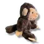 Vintage Russ Monkey Mio Mini small Plush Stuffed Animal Brown Felt Hands 157 