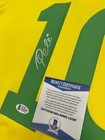 Hand Signed Autographed Pele Jersey Brazil Team  aa53197  Bas Coa