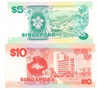 Board Of Comm  Of Currency Singapore  5  10      2 Pcs Ef