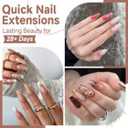 Coffin Nails Tips  216 Pcs Soft Gel Nail Tips Coffin Half Matte Full Cover False